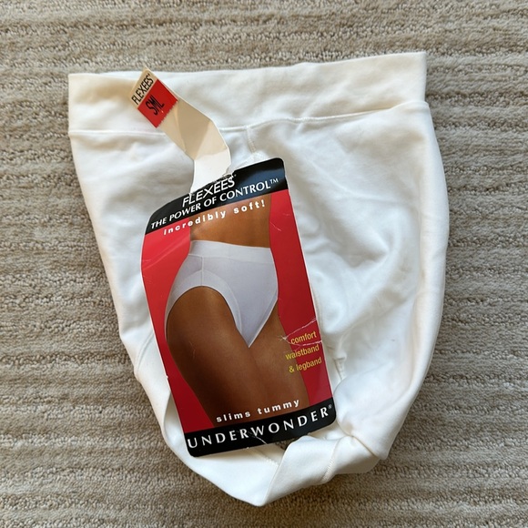 Flexees Maidenform Panty Vintage Hi Cut Control Brief Underwonder Cream Small - Picture 4 of 13